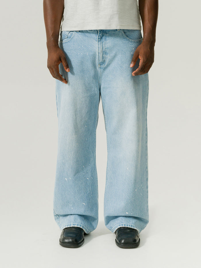13.5oz Washed Paint Splat Jeans