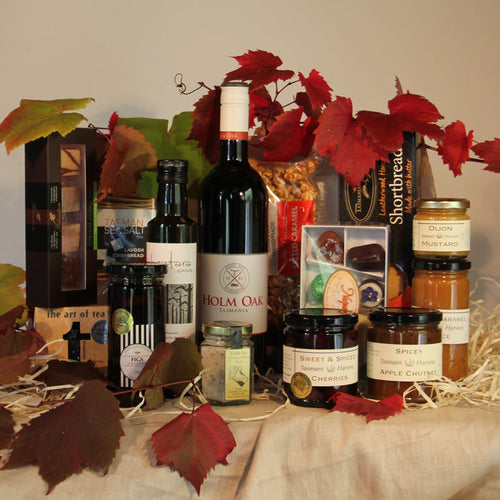 A Taste of Tasmania Deluxe Gourmet Gift Hamper with Tasmanian Wine - Tasmanian Gourmet Online