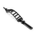 The Bells of Steel Arch Nemesis Swiss Bar is a black specialty barbell with a curved center and multiple parallel grips, designed to be the ultimate bench builder for strength training.