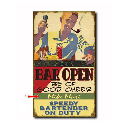 Bartender Custom Sign