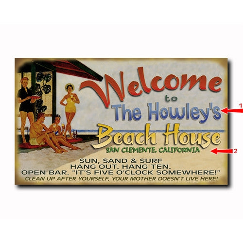 Beach House Custom Sign