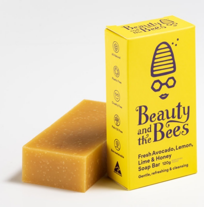 Beauty and the Bees - Fresh Avocado Lemon Lime & Honey Soap Bar