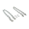 The Bells of Steel Chain Weight Vest features two weighted chains and metal carabiner clips, laid out on a white surface—ideal for increasing resistance during strength training or cardio sessions.