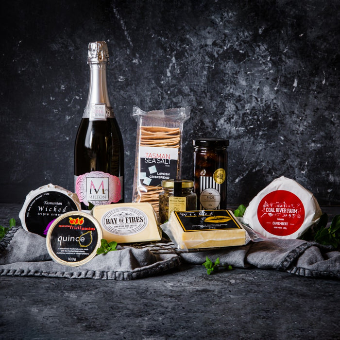 Cheese Platter with Milton Vineyard Sparkling Rosé