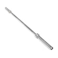 A Bells of Steel USA Deadlift Bar is isolated on a white background, displaying its full length with textured grip sections and rotating sleeves—perfect for powerlifting or strongman training.