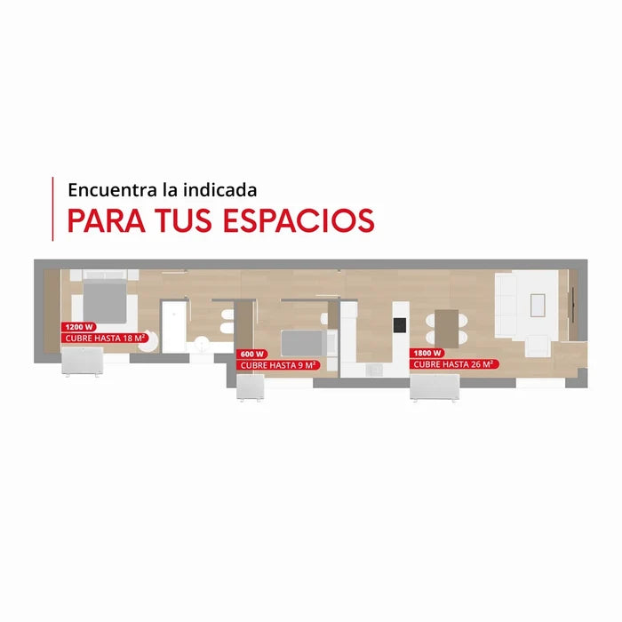 Estufa Calefactor Eléctrico Kaltemp Wally One 600 Wifi | 9 m2