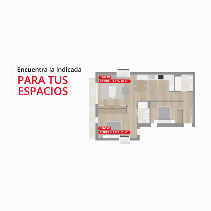 Estufa Electrica Calefactor Kaltemp Wally Inverter 1000W Wifi 12 M2 | Reacondicionado