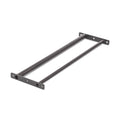 The Bells of Steel Fat/Skinny Pull Up Bar features two parallel rods joined by flat mounting brackets with multiple screw holes for easy installation—perfect for adding to your power rack or cable pulley system.