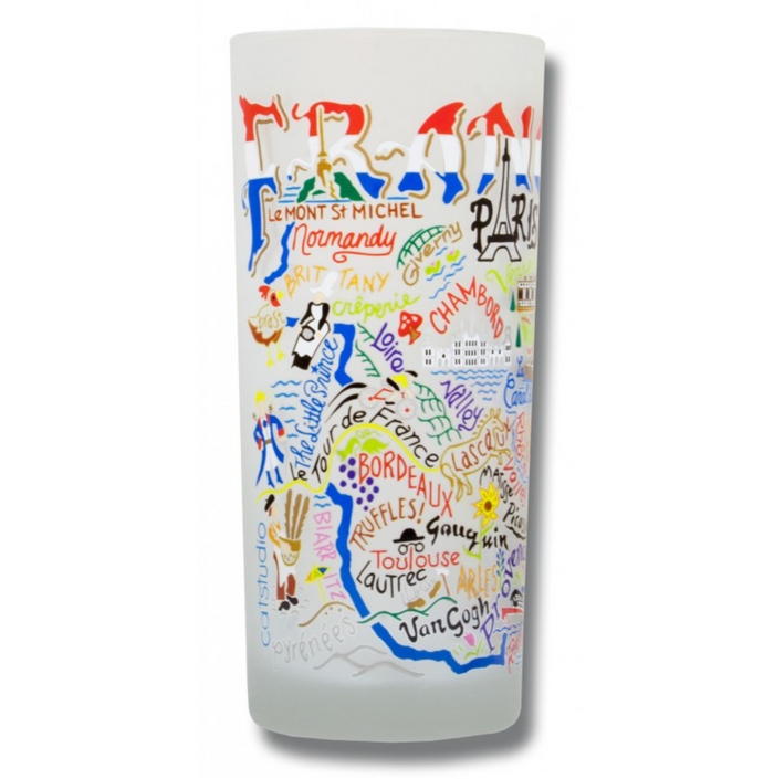 France Frosted Glass Tumbler