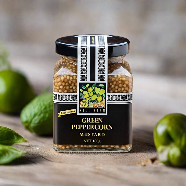 Hill Farm Green Peppercorn Mustard