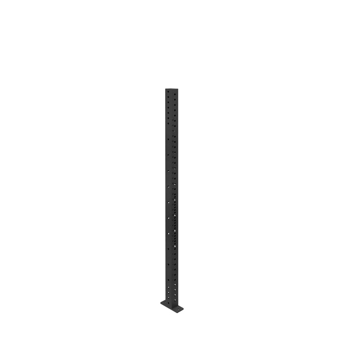 The Bells of Steel Hydra Vertical Uprights are tall, black, rectangular metal uprights with multiple evenly spaced holes—perfect for 3x3 power rack attachments.