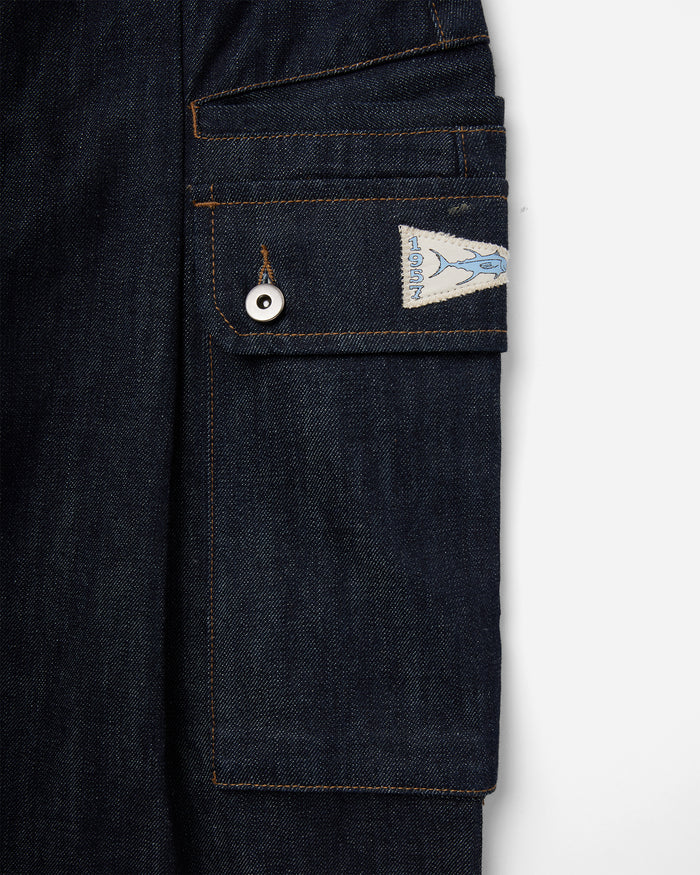Indigo Denim Monkey Cargo Shorts