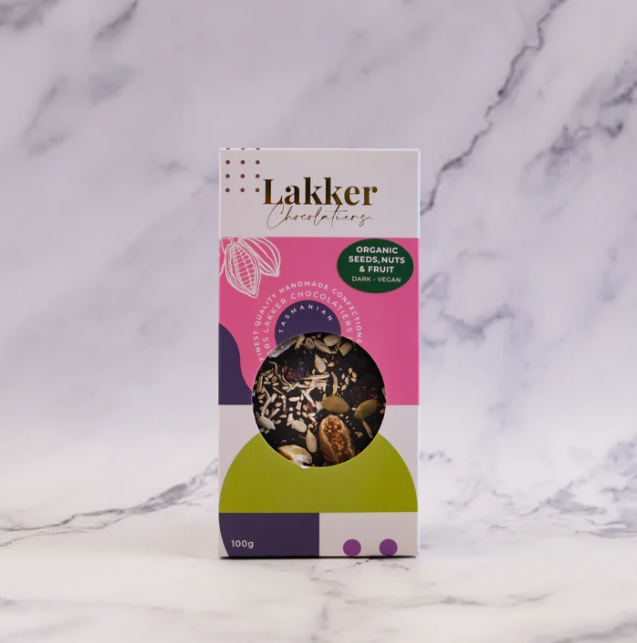 Lakker Chocolatiers Organic Seeds, Nuts and Fruits - Vegan