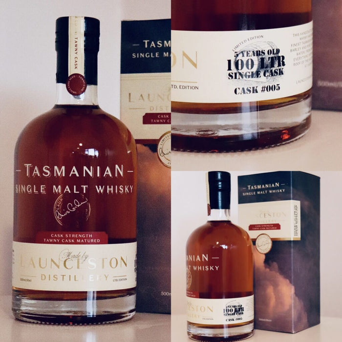 Launceston Distillery Tawny Cask Matured - Cask Strength 63% ABV