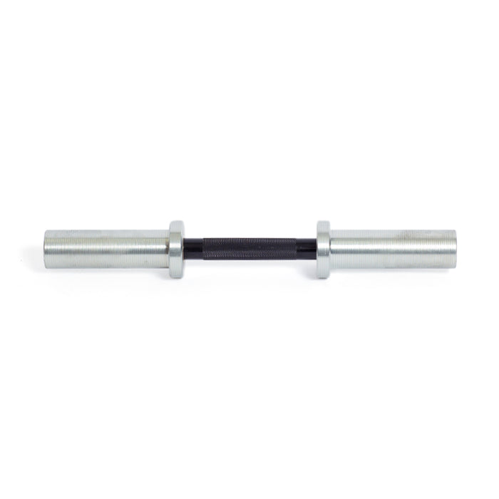 The Bells of Steel Loadable Dumbbell Handle features a textured center grip and smooth cylindrical sleeves, making it ideal for any home gym. Shown on a white background.