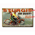 Motorcycle Couple Custom Sign