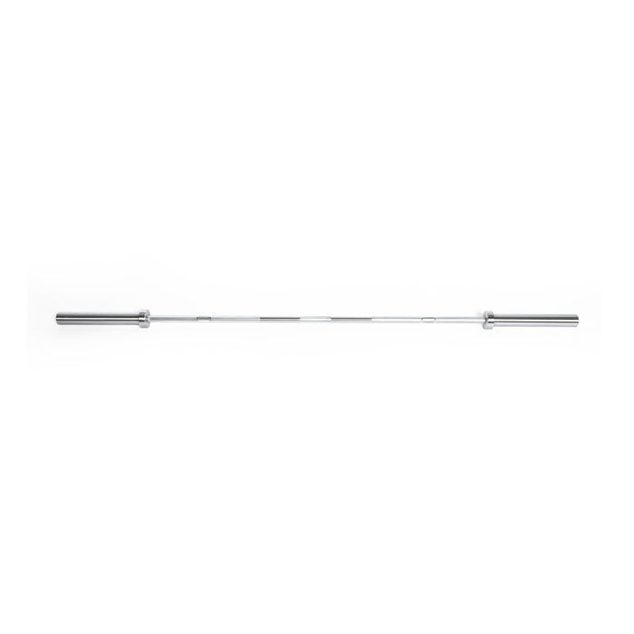 The Bells of Steel Oly Lifting Needle Bearing Bar - Women's is a silver Olympic bar with a 25mm shaft and knurled grips, shown horizontally on a white background.