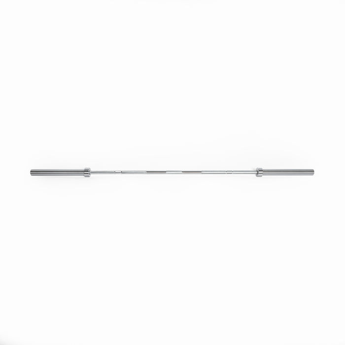 The Bells of Steel Olympic Weightlifting Barbell with knurled grips is shown on a white background.