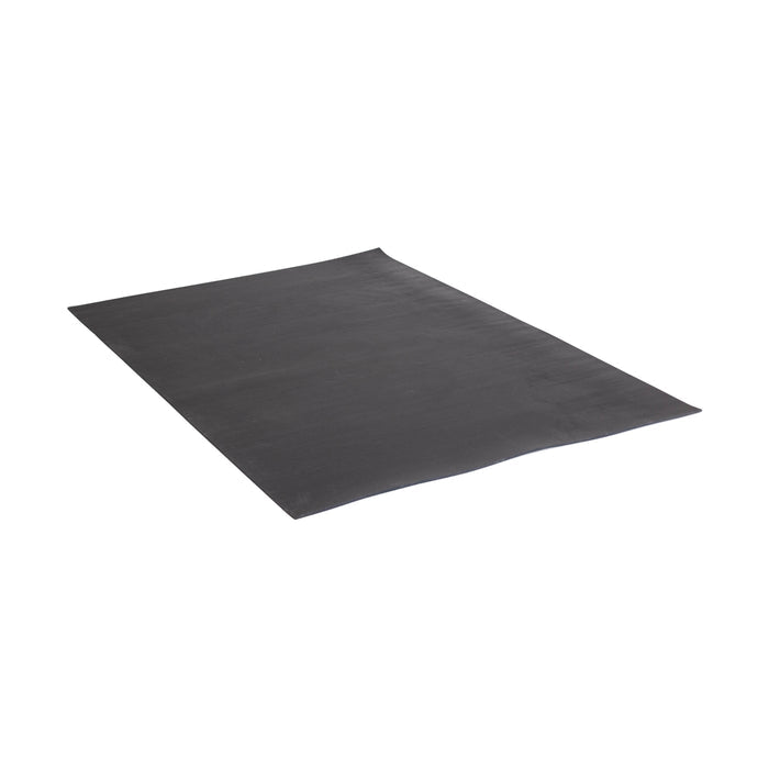 The Bells of Steel Premium Rubber Flooring 4' x 6' mat is a large, flat, black rectangular mat shown on a white background, ideal for heavy-duty gym use or as recycled rubber flooring.