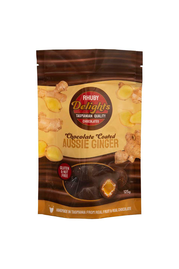 Rhuby Delights Chocolate Coated Aussie Ginger