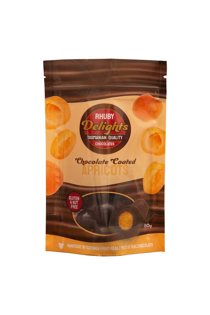 Rhuby Delights Chocolate Coated Tasmanian Apricots
