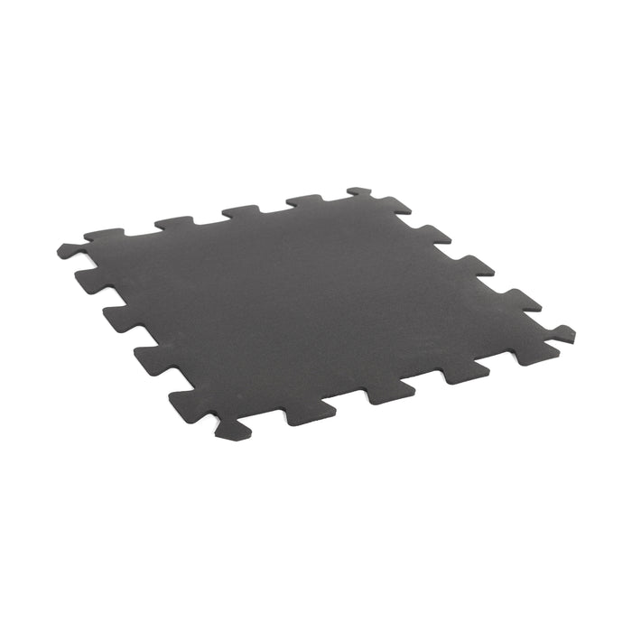 The Bells of Steel Rubber Flooring Puzzle Gym Mat 24" x 24" (Set of 8) features interlocking foam tiles with puzzle-like edges, perfect for gym floor protection, displayed on a white background.