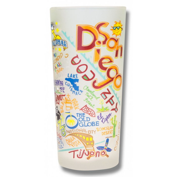 San Diego Frosted Glass Tumbler
