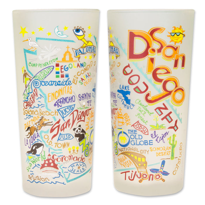 San Diego Frosted Glass Tumbler