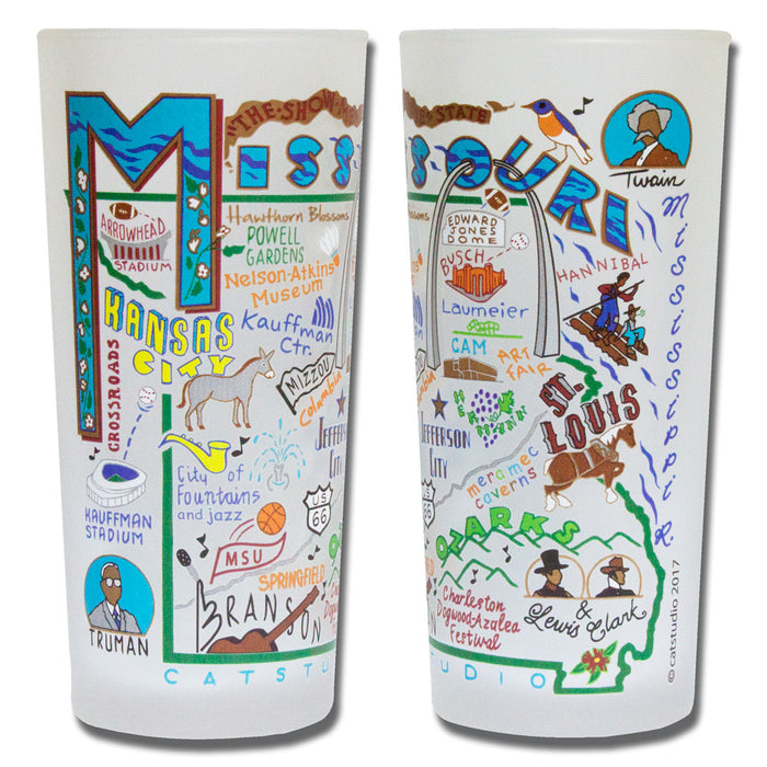 State of Missouri Frosted Glass Tumbler