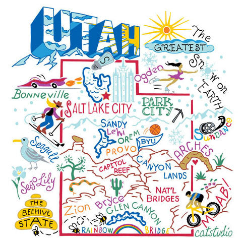 State of Utah Dish Towel