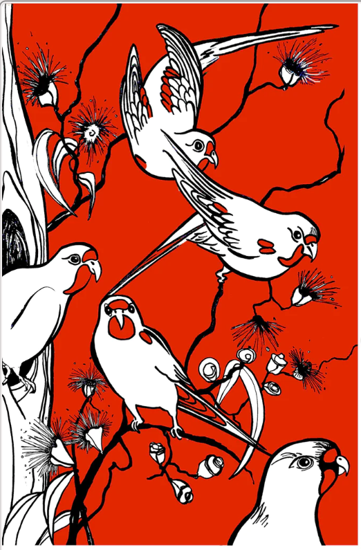 Swift Parrots Tea Towel