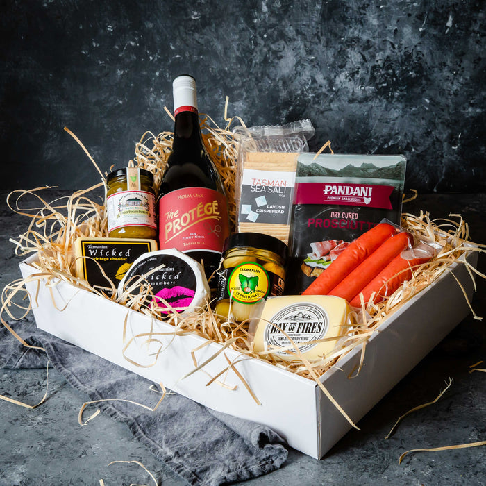 Tasmanian Cheese and Smallgood Platter with Pinot Noir