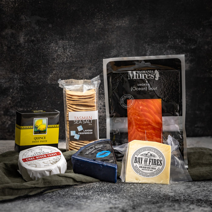 Tasmanian Cheese Platter with Mures Ocean Trout