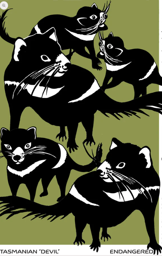 Tasmanian Devil Tea Towel