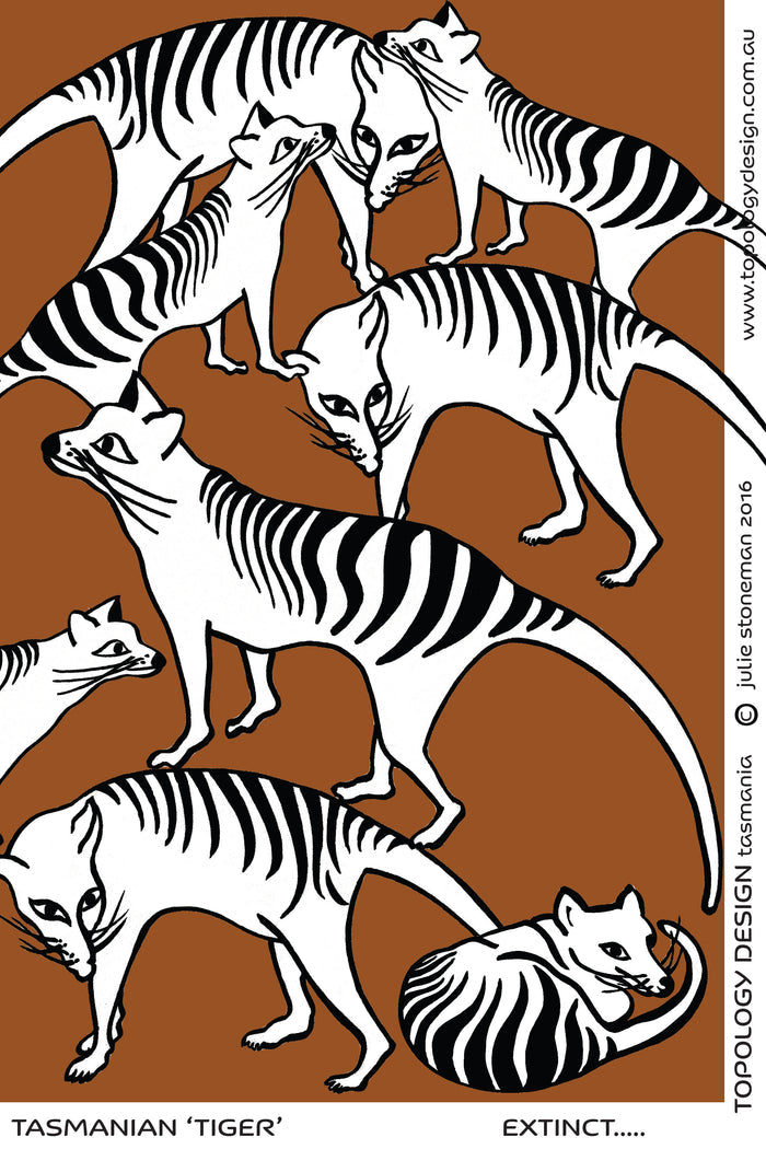Tasmanian Tiger Tea Towel