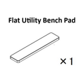 Illustration of a Bells of Steel USA Utility Flat Bench Pad Spare Parts with the text "Utility Flat Bench Pad Spare Parts" above and "× 1" below, indicating one is included.