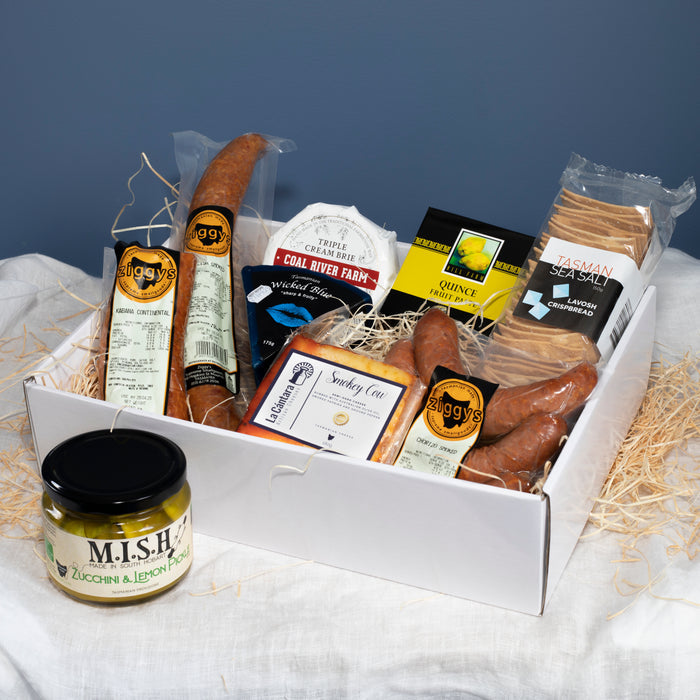 Ziggys smallgoods and cheese with condiments gift